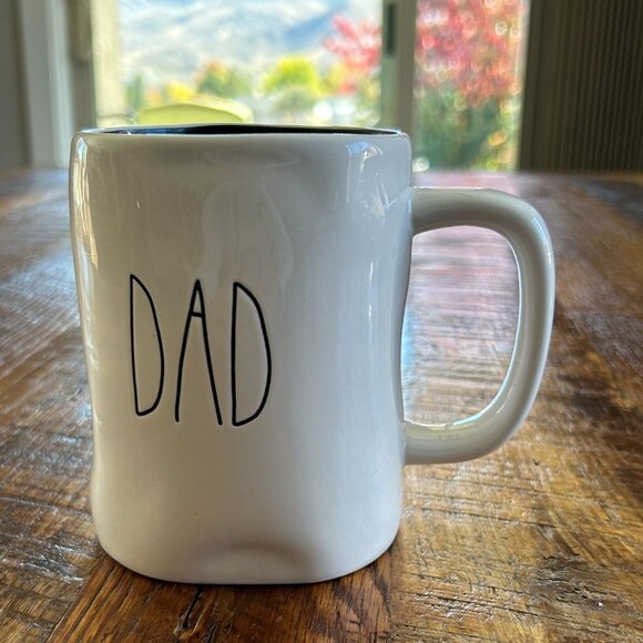 Rae Dunn "Dad" White Ceramic Mug Dad Gift - Picture 2 of 6